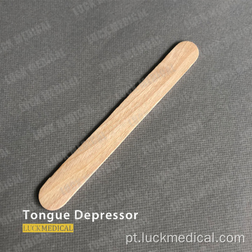 Depressor de língua de madeira descartável ecológico